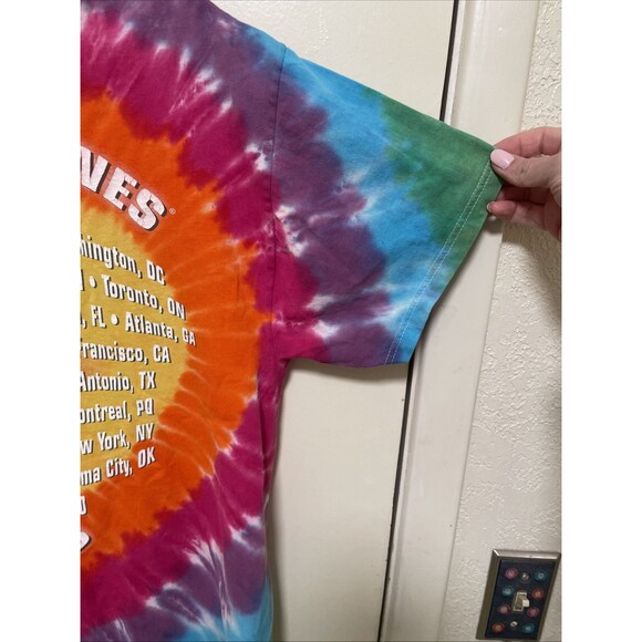 Vintage Rolling Stones Tie Dye Rock Band Concert Tour T Shirt 2002/03 Large L - Picture 9 of 10